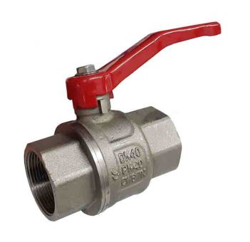 Ball valve, FxF, 1 1/2", brass, PN40 