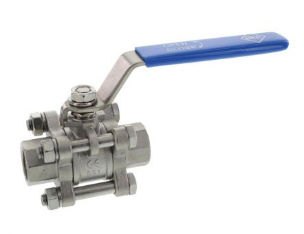 Ball valve for steam 1/2", FxF, stainless steel  