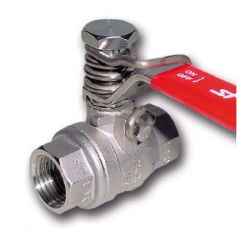 Kugelhahn, Edelstahl, mit Federrückstellung, G3/4" 