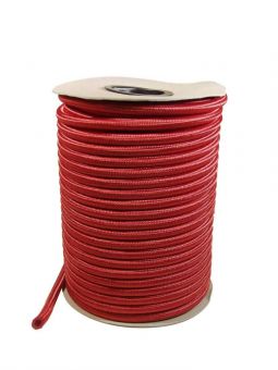 SILICONE hose, 7 x 3 mm, red, fixed TERYLENE 