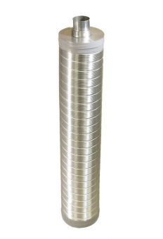 Schalldämpfer NW 63, ALU, Länge = 100 cm 