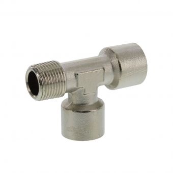 T-Stück  G 3/8" (IG) x G 3/8" (IG) x R 3/8" (AG) 