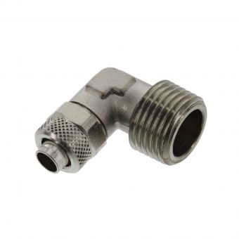 Raccord vissé coudé 10/8 mm x 1/2"cylindrique 
