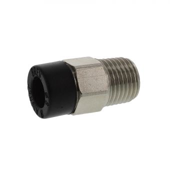 Straight push-in fitting 8mm x R 1/4" male conical 