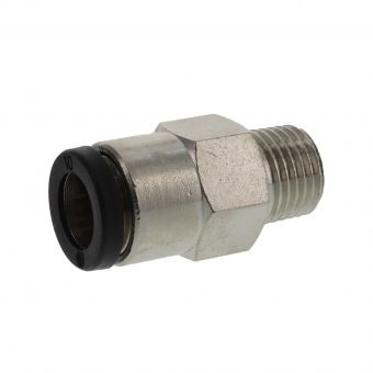 Straight push-in fitting 10mm x R1/4" male conical 