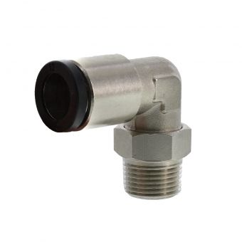 L push-in fitting - 12 mm x R 3/8" rotatable, 