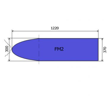 Bezug Polyester FM2, blau, kleine Fläche 