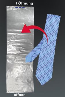 Housse plastique LDPE pour porte-cravates, 500 p. 