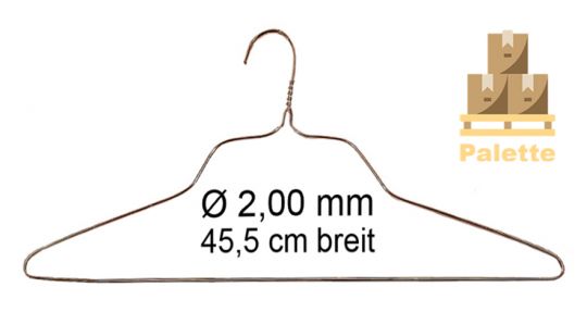 Drahtbügel  2,00 mm KB, 18" breiter Hemdenbügel 