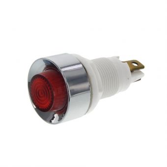 Kontroll-Lampe rund, rot, mit Gewinde, 24 Volt 