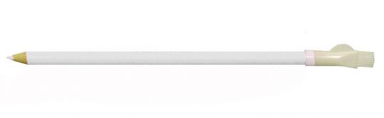 Tailor's chalk pen with eraser brush, white, 17 cm 