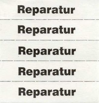 Markierungszettel "Reparatur", weiß 