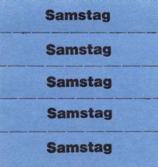 Markierungszettel "Samstag", blau 