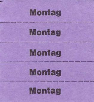 Markierungszettel "Montag", lila 