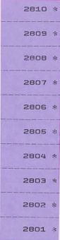 TICKETS NUMEROTES SIMPLES, 