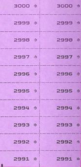 TICKETS NUMEROTES DOUBLES, 