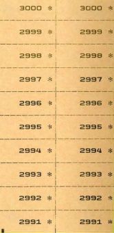 TICKETS NUMEROTES DOUBLES, 