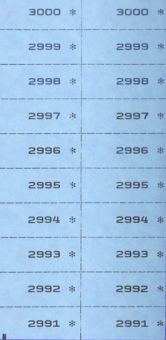 TICKETS NUMEROTES DOUBLES, 