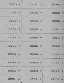 NUMBERED TICKETS TRIPLICATE, 