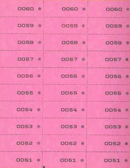 TICKETS NUMEROTES TRIPLES, 
