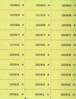 TICKETS NUMEROTES TRIPLES, 