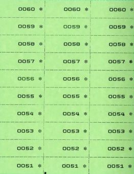 NUMBERED TICKETS TRIPLICATE, 