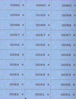 NUMBERED TICKETS TRIPLICATE, 