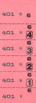 Garment tags, red, no. from 1  - 1000 