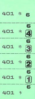 Garment tags, light green, no. from 1  - 1000 