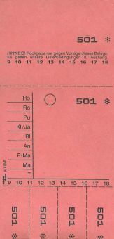 Annahmeblock Kombi  7SVP, rot 