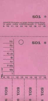 Annahmeblock Kombi  7SVP, rosa 