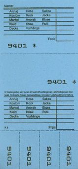 Annahmeblock Kombi  8, blau, Mindestmenge 