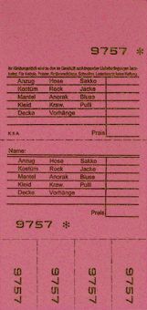 TICKETS DE DEPOT KOMBI 8A, 