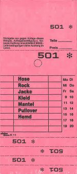 TICKETS DE DEPOT KOMBI 11,ROSE 