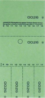 TICKETS DE DEPOT KOMBI 18,VERT 