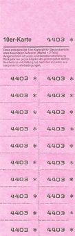 Zehnerkarten mit 20 Abrissen, rosa 