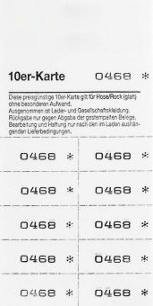 Zehnerkarten mit 10 Abrissen, weiß 