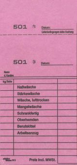 Wäscheannahmeblock W3, rosa 