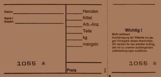 Wäscheannahmeblock W4, braun 