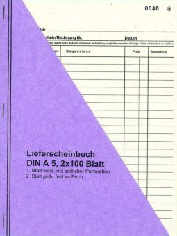 Lieferscheinbuch A5, 2 x 100 Blatt 