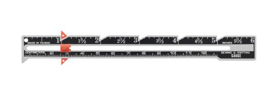 SEWING GAUGE INCH/CM, 15,2 cm, 