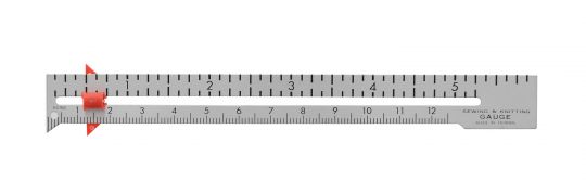 SEWING GAUGE INCH/CM, 15,2 cm, 