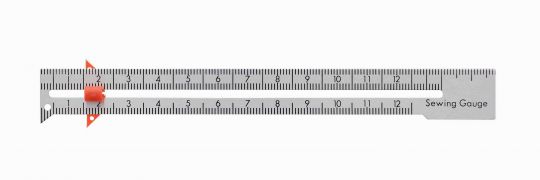 Lineal  cm/cm, 15,2 cm Handmaß, ALU 
