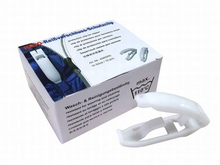 HAJO Reißverschluss-Schutzclip, Kunststoff weiß 