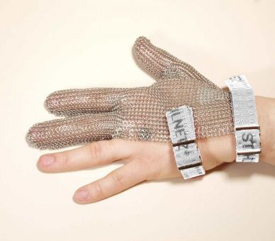 Handschuhe aus Stahlnetz, Schnittschutz, links 
