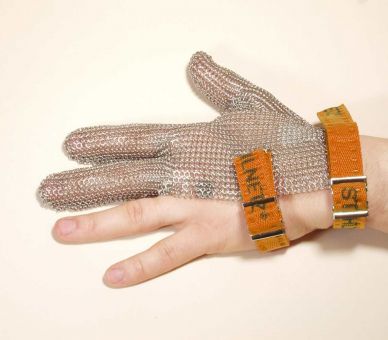 Handschuhe aus Stahlnetz, Schnittschutz, links 