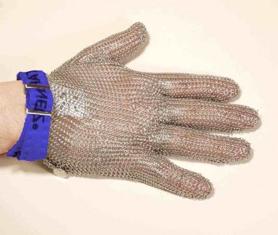 Handschuhe aus Stahlnetz, Schnittschutz, uni L/R 