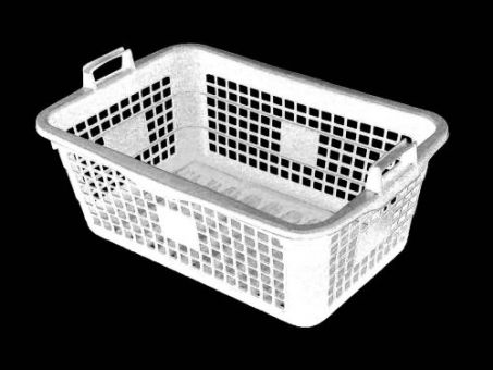 Laundry basket, 85 l, plastic, white 