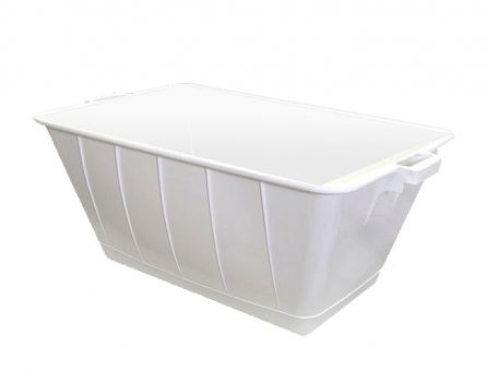 Transport bin, 100 l, plastic, white 