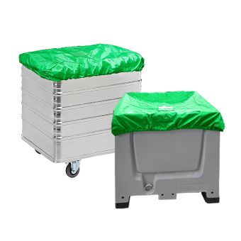 Cover for transport trolley, green with elastic 